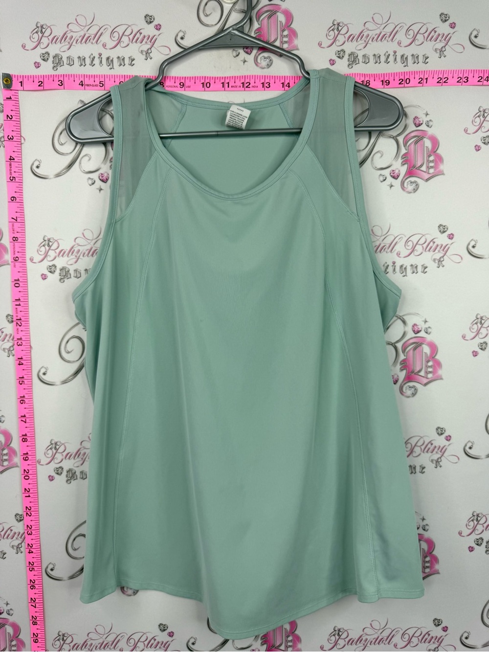 RBX tank top shirt blue Mint Green Athletic Tank Top